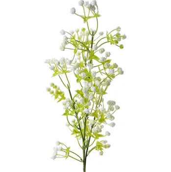 umělá květina Dekorace zelená umělá rostlina s bílými kvítky - 10*10*70 cm