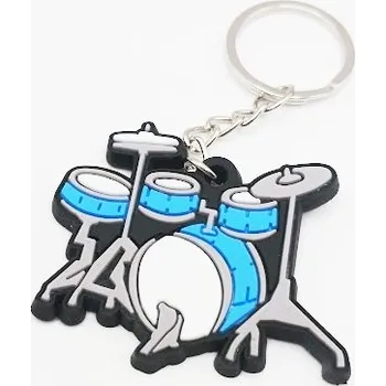 Přívěsek na klíče - modrý bicí souprava
