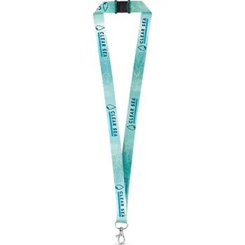 DOVER. Recyklovaný polyester (100% rPET) sublimační šňůrka s karabinou, Firemní dárkové předměty s vlastním potiskem