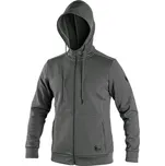 CXS HARRISON / Pánská mikina na zip s kapucí - šedá/černá XL