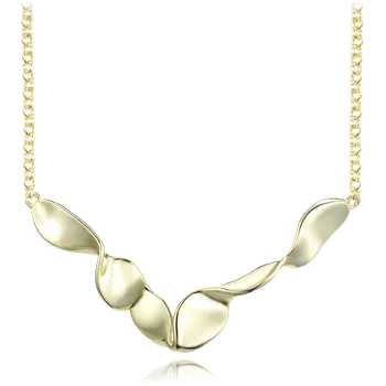 Náhrdelník MINET Moderní pozlacený stříbrný kroucený náhrdelník