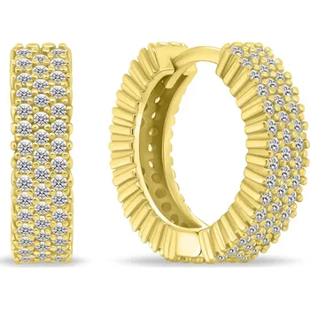 Náušnice Brilio Silver Třpytivé náušnice z pozlaceného stříbra EA1155Y + 2 měsíce na vrácení zboží