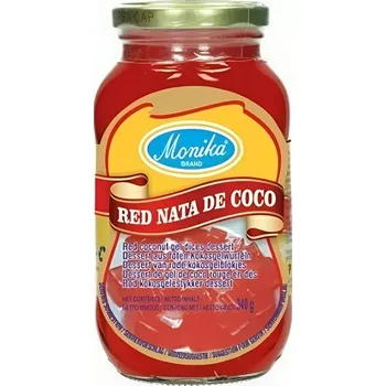 Bonbon Monika Kokosový gel červený Nata de Coco 340 g