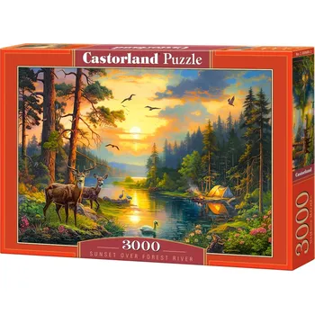 Puzzle Puzzle Castorland 3000 dílků - Západ slunce nad řekou