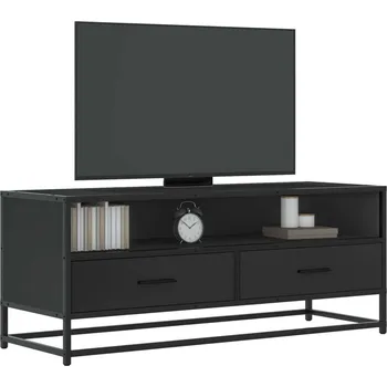 Obývací pokoj vidaXL TV skříňka 100 x 34,5 x 40 cm kompozitní dřevo a kov [848815] Barva: Černá