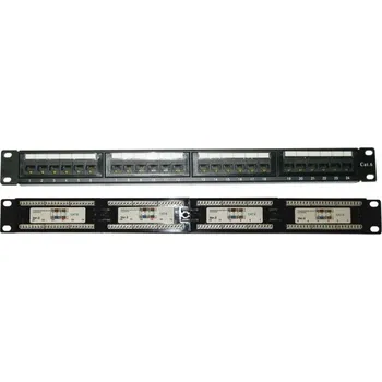 Patch panel XtendLan Patch panel 19", 24 portů, Cat6, 30u Au, LSA/110