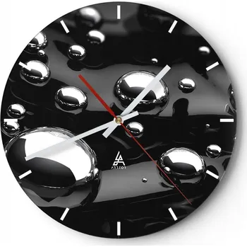 Hodiny Nástěnné hodiny do kuchyně 30x30 Abstrakce Skleněné hodiny do obýváku Tiché