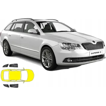 Stínítko do auta Sluneční clony Škoda Superb II kombi, 4 kusy