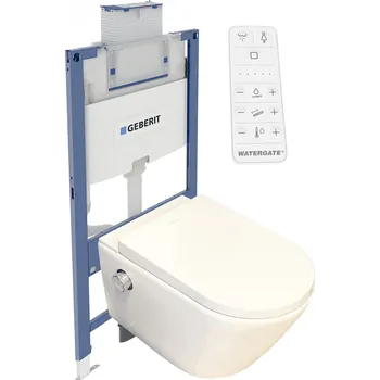 WC sada WATERGATE INTEGRA+ Comfort sprchovací toaleta + GEBERIT DUOFIX předstěnový modul WG-100C-SET-111.030.00.1