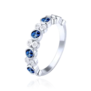Prsten MINET Stříbrný prsten s bílými a modrými zirkony vel. 52 Velikost prstenu: 52
