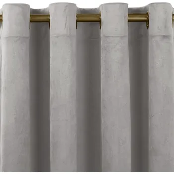 Závěs Závěs Homede Vila se zlatými průchodkami šedý, velikost 135x225