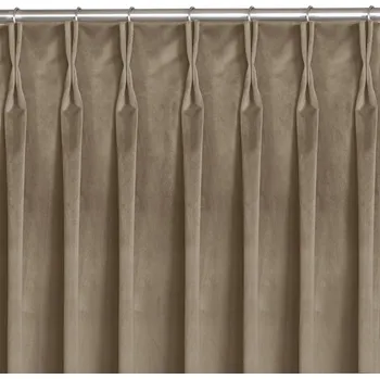 Závěs Závěs Homede Vila I s řasící páskou a dvojitým záhybem béžový, velikost 135x175