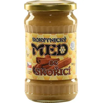 Včelí farma Rokytník - Med se skořicí - 500 g sklo