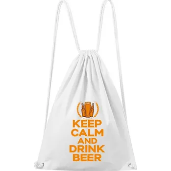 Městský batoh DOBRÝ TRIKO Bavlněný batoh Keep calm beer Barva: Bílá