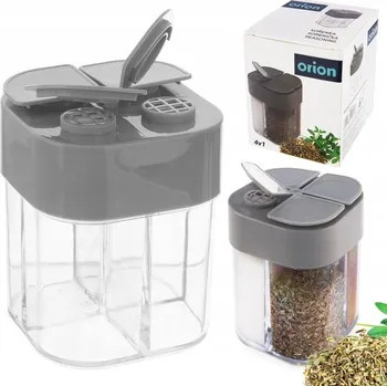 Dóza na potraviny Nádoba na koření, kuchyňská pikniková cestovní stolní sada na 4 koření