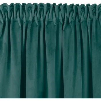 Závěs Homede Vila III s řasící páskou typu drak a nařasením tmavě zelený, velikost 135x245