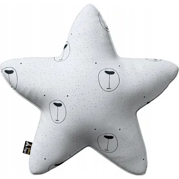 Polštář Žluté Tipi Polštář Šťastná Hvězda bílý