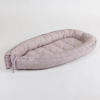 Hnízdečko pro miminko Tulimese Hnízdečko fialovo-bílé VARIANTY PROVEDENÍ HNÍZDEČKA: HNÍZDEČKO SAMOSTATNÉ