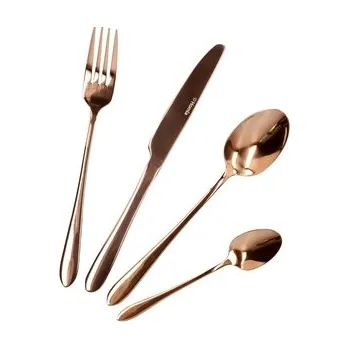 Příbor Sada nerezových příborů ABELE měděná 16 kusů Homla
