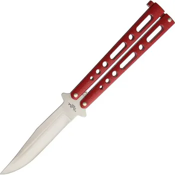 Bojový nůž Nůž Benchmark Balisong Red Motýlek BM009