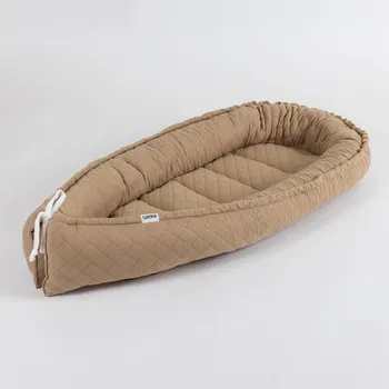 Hnízdečko pro miminko Tulimese Hnízdečko mušelínový béžový prošev VARIANTY PROVEDENÍ HNÍZDEČKA: HNÍZDEČKO SAMOSTATNÉ