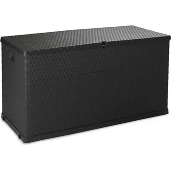 Úložný box Zahradní box RATTAN 420l černý (box úložný zahradní )