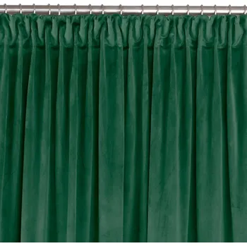 Závěs Homede Vila III s průchodkami a řasící páskou typu drak zelený, velikost 135x300