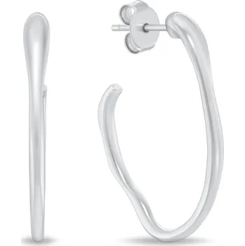 Náušnice Brilio Silver Výrazné stříbrné oválné náušnice EA1151W + 2 měsíce na vrácení zboží