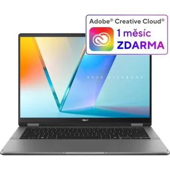 Notebook ASUS NTB Vivobook 14 Flip (TP3407SA-OLED021W), Ultra 7-256V, 14" 1920 x 1200, 16GB, 1TB SSD, Intel Arc, W11 Home, Gray