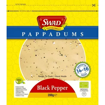 SWAD Indický chleba Papadum s černým pepřem 200 g