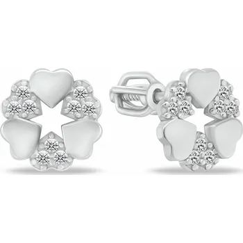 Náušnice Brilio Silver Originální stříbrné náušnice pecky se zirkony EA1124W + 2 měsíce na vrácení zboží