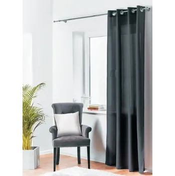 Závěs Dekorační závěs s kroužky OXFORD 140x260 cm černá (cena za 1 kus) MyBestHome