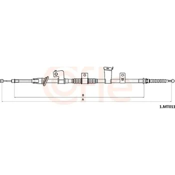 Brzdový systém Lanko ruční brzdy COFLE 92.1.MT011