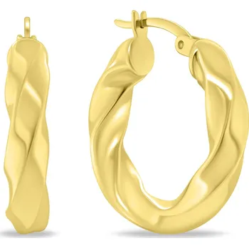 Náušnice Brilio Silver Stříbrné broušené kruhy EA1148Y + 2 měsíce na vrácení zboží