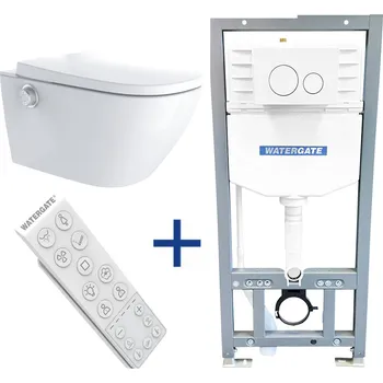 WC sada WATERGATE EASYFIX PLUS předstěnový modul + WATERGATE INTEGRA+ Premium CUBE sprchovací toaleta WG-200P-SET-WG-MS002