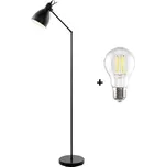 Eglo 49471 PRIDDY - Retro stojací naklápěcí lampa + Dárek LED žárovka (Stojací retro-industriální lampa)