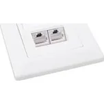 Solarix SX9-2-6-STP-WH Ethernetová Zásuvka pod omítku 2xRJ45 STP c6