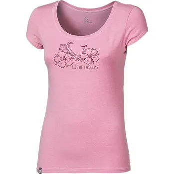 Dámské oblečení Dámské triko s bambusem PROGRESS Liberta Flowbke růžové Velikost: L