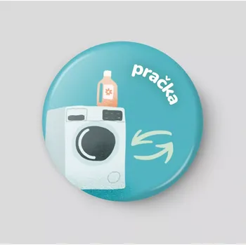 Magnetická kreslící tabulka Pračka - plánovací magnetka