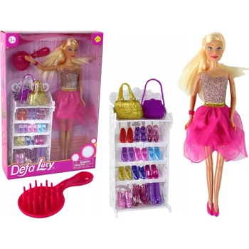 Panenka SADA Módní PANENKA S BOTAMI skříňka Třpytky kabelky ŠATY BOTY