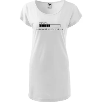 Dámské šaty DOBRÝ TRIKO Dámské tričko/šaty Snažím se tě pobrat Velikost: XL, Barva: Bílá