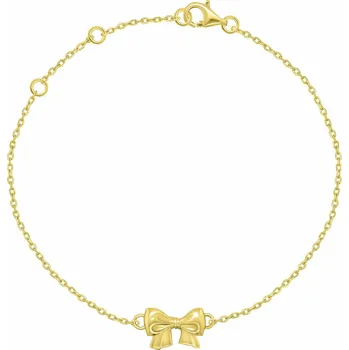 Náramek Brilio Silver Minimalistický pozlacený náramek s mašličkou BRC188Y + 2 měsíce na vrácení zboží