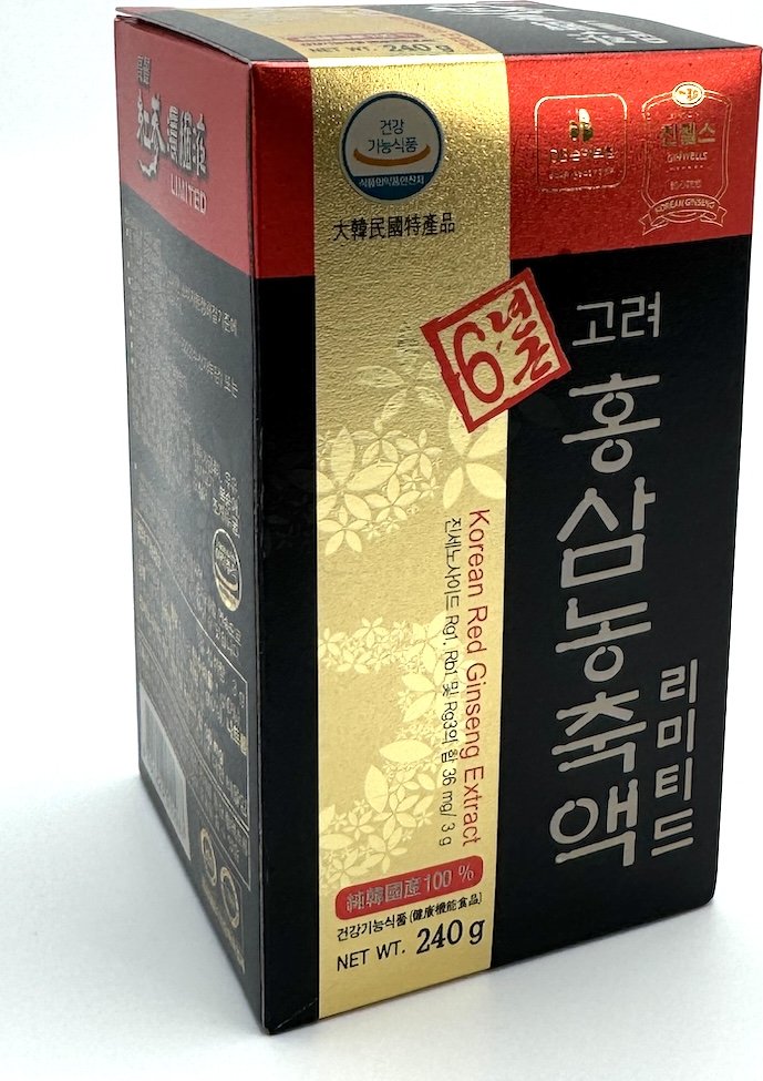 Ženšen korejský, ILHWA, 6letý červený, extrakt, 240 g (Panax ginseng C.A.Meyer, Limited)
