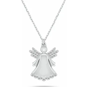 Náhrdelník Brilio Silver Stříbrný dámský náhrdelník s andělíčkem NCL188W + 2 měsíce na vrácení zboží