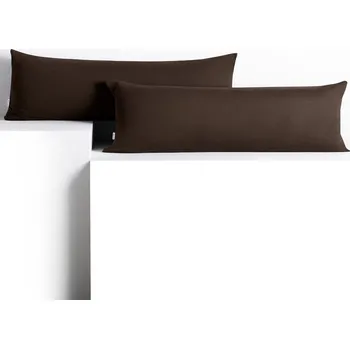 Bytový textil Povlaky na polštáře DecoKing Amber I tmavě hnědé, velikost 40x200*2