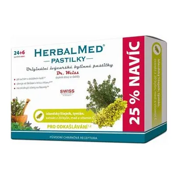 Přírodní produkt Simply You HerbalMed pastilky Dr. Weiss pro odkašlávání 24 pastilek + 6 pastilek ZDARMA