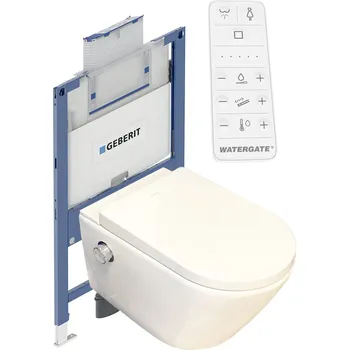 WC sada WATERGATE INTEGRA+ Comfort sprchovací toaleta + GEBERIT DUOFIX předstěnový modul WG-100C-SET-111.003.00.1