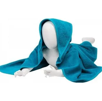 Kojenecká souprava A&R Zavinovačka pro novorozence Babiezz + ručník s kapucí 75 × 75 cm Barva: modrá lagunová, Velikost: 75 x 75 cm ARB032