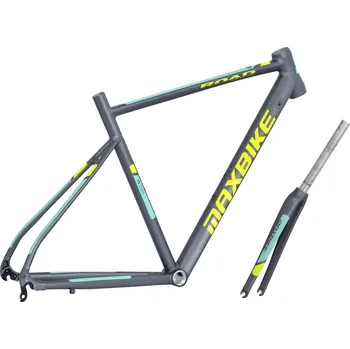 rám kola rámový set Maxbike Road 480mm + vidlice Carbon šedý