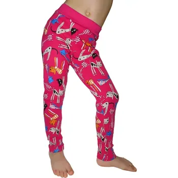 Dívčí legíny Dívčí zateplené legíny Kugo YL1092 sytě růžové